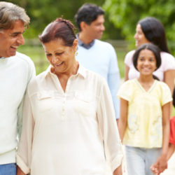 Senior Couple With Family