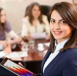 Young Women Worker With Ipad