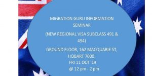 Migration Guru Hobart Seminar, 491 & 494 Hobart