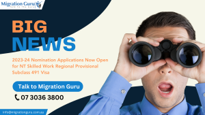 2023-24 NT Skilled Work 491 Visa Nominations is now open